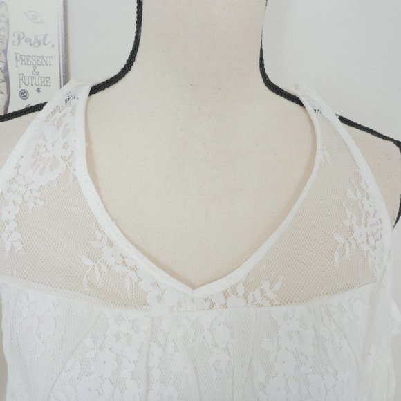 Abercrombie & Fitch White Lace Size XS BOHO Top - Picture 7 of 8